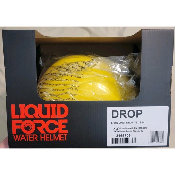 NIB Liquid Force DROP Water Helmet, Adult's Size S/M - Color Yellow - Picture 1 of 6
